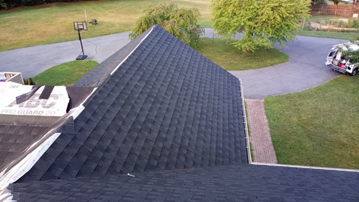 New construction roofing on a house in progress