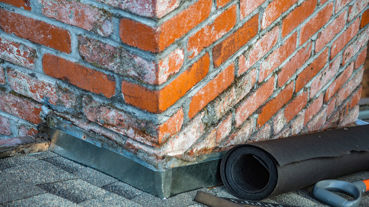 Roof inspection of flashing and shingles