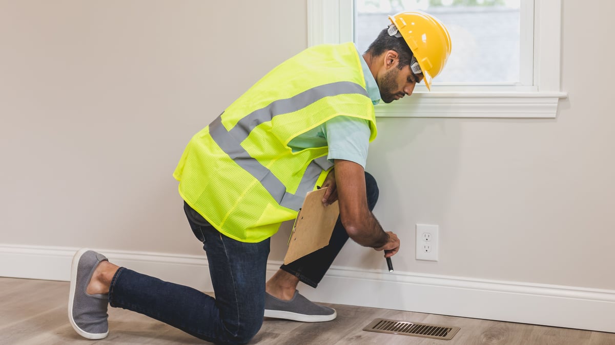 Roof inspection near vents and flashing